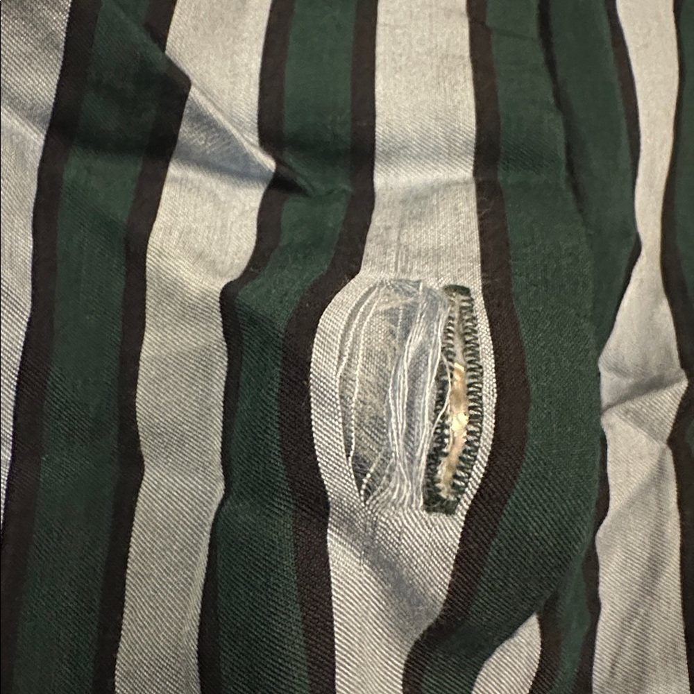 Zara Blue and Green Striped Shirt dress, size m - Picture 11 of 11